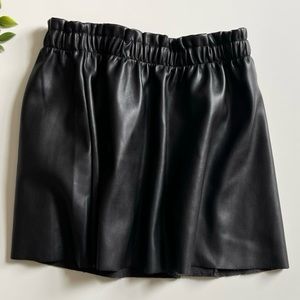 NWOT black leather skirt
